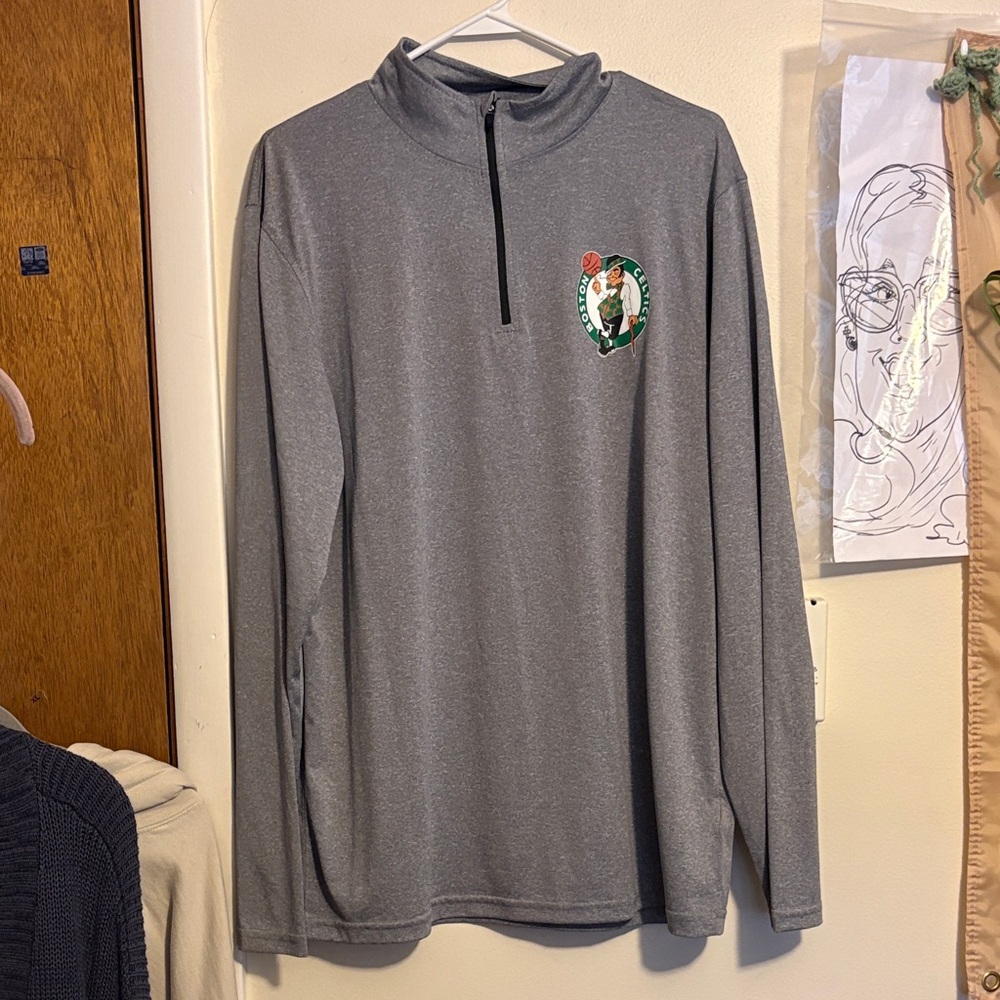 Gray Quarter-Zip Pullover